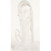 Прозрачная гелевая насадка с клиторальным отростком - 13 см. - Toyfa Basic - в Кемерово купить с доставкой