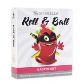 Стимулирующий презерватив-насадка Roll   Ball Raspberry - Sitabella - купить с доставкой в Кемерово