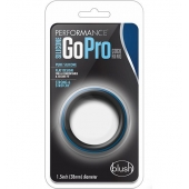 Черно-синее эрекционное кольцо Silicone Go Pro Cock Ring - Blush Novelties - в Кемерово купить с доставкой