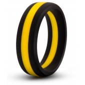 Черно-желтое силиконовое эрекционное кольцо Silicone Go Pro Cock Ring - Blush Novelties - в Кемерово купить с доставкой