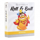 Стимулирующий презерватив-насадка Roll   Ball Banana - Sitabella - купить с доставкой в Кемерово