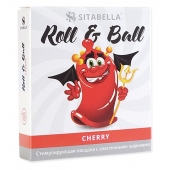 Стимулирующий презерватив-насадка Roll   Ball Cherry - Sitabella - купить с доставкой в Кемерово