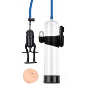 Прозрачная вакуумная вибропомпа Sex Expert с насадкой-вагиной - Sex Expert - в Кемерово купить с доставкой