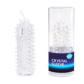 Закрытая рельефная насадка Crystal sleeve с усиками - 12 см. - Erowoman-Eroman - в Кемерово купить с доставкой
