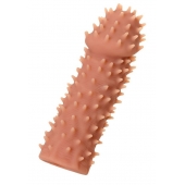 Телесная реалистичная насадка KOKOS Extreme Sleeve 07 с дополнительной стимуляцией - 12,7 см. - KOKOS - в Кемерово купить с доставкой