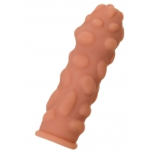 Телесная реалистичная насадка KOKOS Extreme Sleeve 11 с дополнительной стимуляцией - 12,7 см. - KOKOS - в Кемерово купить с доставкой