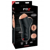 Мастурбатор в колбе с двумя тоннелями Double Penetration Vibrating Stroker - Pipedream - в Кемерово купить с доставкой