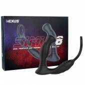 Черная анальная пробка NEXUS SIMUL8 с фиксацией на теле кольцами - Nexus Range - в Кемерово купить с доставкой