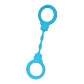 Голубые силиконовые наручники A-Toys без ключа - A-toys - купить с доставкой в Кемерово