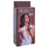 Коричневые кожаные наручники Maya - Rebelts - купить с доставкой в Кемерово