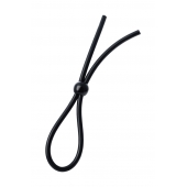 Черное лассо на пенис с одной бусиной - A-toys - в Кемерово купить с доставкой