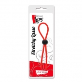 Красное эрекционное лассо с одной бусиной-утяжкой STRETCHY THIN LASSO - Dream Toys - в Кемерово купить с доставкой