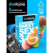 Презервативы для орального секса DOMINO Sweet Sex с ароматом мороженого - 3 шт. - Domino - купить с доставкой в Кемерово