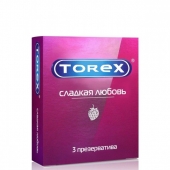 Презервативы Torex  Сладкая любовь  с ароматом клубники - 3 шт. - Torex - купить с доставкой в Кемерово