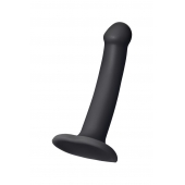 Черный фаллос на присоске Silicone Bendable Dildo S - 17 см. - Strap-on-me - купить с доставкой в Кемерово