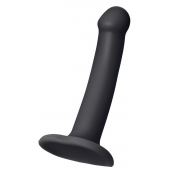 Черный фаллос на присоске Silicone Bendable Dildo S - 17 см. - Strap-on-me - купить с доставкой в Кемерово