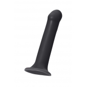 Черный фаллос на присоске Silicone Bendable Dildo L - 19 см. - Strap-on-me - купить с доставкой в Кемерово