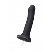 Черный фаллос с имитацией эякуляции Silicon Cum Dildo L - 19,6 см. - Strap-on-me - купить с доставкой в Кемерово