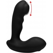 Черный стимулятор простаты Alpha-Pro 7X P-Milker Silicone Prostate Stimulator with Milking Bead - XR Brands - в Кемерово купить с доставкой