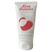 Лубрикант на водной основе с ароматом малины Love Protection Strawberry - 50 мл. - Lola Games - купить с доставкой в Кемерово