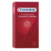 Презервативы Torex  Сладкая любовь  с ароматом клубники - 12 шт. - Torex - купить с доставкой в Кемерово