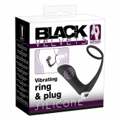 Черное эрекционное кольцо с анальной вибропробкой Vibrating Ring   Plug - Orion - в Кемерово купить с доставкой