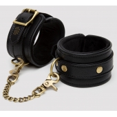 Черные оковы на ноги Bound to You Faux Leather Ankle Cuffs - Fifty Shades of Grey - купить с доставкой в Кемерово