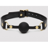 Черный кляп-шар Bound to You Faux Leather Ball Gag - Fifty Shades of Grey - купить с доставкой в Кемерово