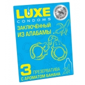 Презервативы  Заключенный из Алабамы  с ароматом банана - 3 шт. - Luxe - купить с доставкой в Кемерово