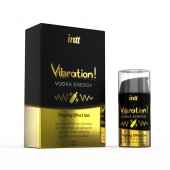 Жидкий интимный гель с эффектом вибрации Vibration! Vodka Energy - 15 мл. - INTT - купить с доставкой в Кемерово