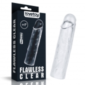 Прозрачная насадка-удлинитель Flawless Clear Penis Sleeve Add 1 - 15,5 см. - Lovetoy - в Кемерово купить с доставкой