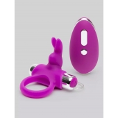 Лиловое виброкольцо с пультом ДУ Remote Control Cock Ring - Happy Rabbit - в Кемерово купить с доставкой