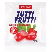 Гель-смазка Tutti-frutti со вкусом барбариса - 4 гр. - Биоритм - купить с доставкой в Кемерово