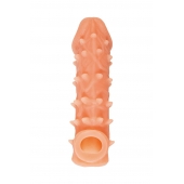 Телесная закрытая насадка с пупырышками Cock Sleeve Size M - 15,6 см. - KOKOS - в Кемерово купить с доставкой