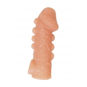 Телесная закрытая насадка с шишечками Cock Sleeve Size S - 13,8 см. - KOKOS - в Кемерово купить с доставкой