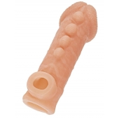 Телесная закрытая насадка с шишечками Cock Sleeve Size S - 13,8 см. - KOKOS - в Кемерово купить с доставкой