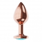 Пробка цвета розового золота с малиновым кристаллом Diamond Topaz Shine L - 8,3 см. - Lola Games - купить с доставкой в Кемерово