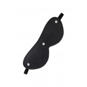 Черная кожаная маска Anonymo с мягким подкладом - ToyFa - купить с доставкой в Кемерово