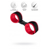 Красно-черные велюровые оковы Anonymo - ToyFa - купить с доставкой в Кемерово