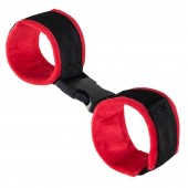 Красно-черные велюровые оковы Anonymo - ToyFa - купить с доставкой в Кемерово