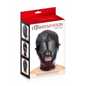 Маска-шлем с отверстием для рта и съемными шорами - Fetish Tentation - купить с доставкой в Кемерово