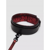 Стильный ошейник с поводком Reversible Faux Leather Collar and Lead - Fifty Shades of Grey - купить с доставкой в Кемерово