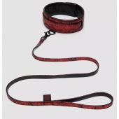 Стильный ошейник с поводком Reversible Faux Leather Collar and Lead - Fifty Shades of Grey - купить с доставкой в Кемерово