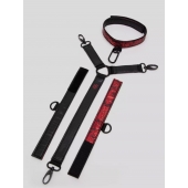 Ошейник с наручниками Reversible Faux Leather Collar and Wrist - Fifty Shades of Grey - купить с доставкой в Кемерово