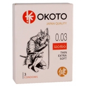 Тонкие презервативы OKOTO Thin Extra Soft - 3 шт. - Sitabella - купить с доставкой в Кемерово