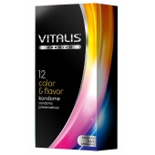 Цветные ароматизированные презервативы VITALIS PREMIUM color   flavor - 12 шт. - Vitalis - купить с доставкой в Кемерово