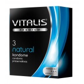 Классические презервативы VITALIS PREMIUM natural - 3 шт. - Vitalis - купить с доставкой в Кемерово