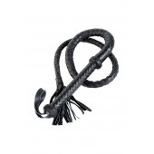 Длинный кожаный кнут с хлопушками на конце - ToyFa - купить с доставкой в Кемерово