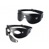 Черная кожаная маска  Новичок - Sitabella - купить с доставкой в Кемерово