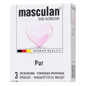 Супертонкие презервативы Masculan Pur - 3 шт. - Masculan - купить с доставкой в Кемерово